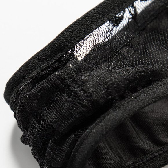 Black Feels Good Being Bad 3 Piece Bralette Lingerie Set Bra panties gloves goth - Picture 9 of 16